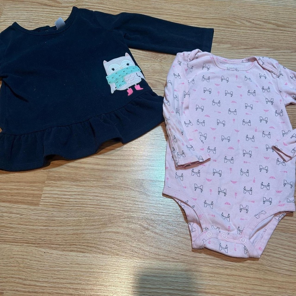 Carter's Puma Baby Girl Clothes Lot 14pc Tops Bodysuits Shorts 24 Months - Picture 7 of 8